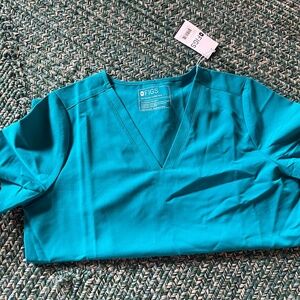 Figs Teal Casma Scrub Top